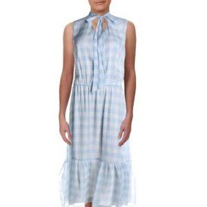 Lauren Ralph Lauren Womens Kandilla Plaid Tie-Nec
